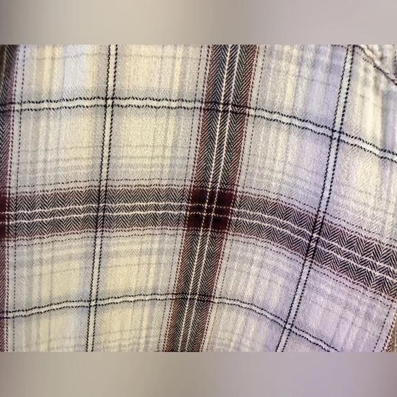 I Heart Ronson Lightweight Plaid Partial Button Down Shirt Size XL - Picture 4 of 7